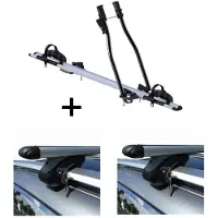 VDP Fahrradträger SAGITTAR + Relingträger L120 kompatibel mit für Skoda Fabia Kombi 5J ab 8