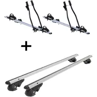 VDP 2x Fahrradträger SAGITTAR + Dachträger VDP004 L kompatibel mit für VW Passat Variant 3C 05-'10