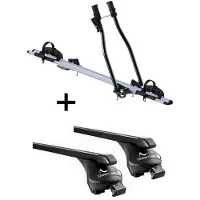 VDP Fahrradträger SAGITTAR + Relingträger Quick Stahl L kompatibel mit für BMW X3 (F25) 2011-2017