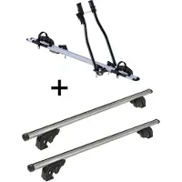 VDP Fahrradträger SAGITTAR + Dachträger/Relingträger LION1 kompatibel mit für Kia Stonic (5 Türer) ab 17