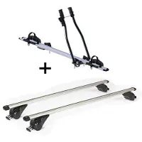 VDP Fahrradträger SAGITTAR + Dachträger/Relingträger KING1 kompatibel mit für Porsche Macan (95B) (5 Türer) ab 13
