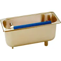NordCap Edelstahl Portionierspüle Typ 54, 270x110x115 mm, Ausschnitt 253x94 mm, mit regelbarem Wasserdurchlauf und Abklopfkante