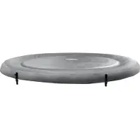 Intex Whirlpool Abdeckung PureSpa Greywood Deluxe Ø 196 cm Grau PVC