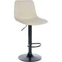CLP Barhocker Lex Kunstleder | Farbe creme Gestell Farbe schwarz