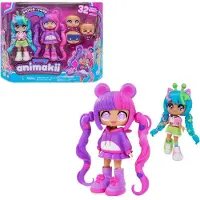 Animakii Puppenset Panda & Alien Kitty