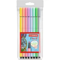 Stabilo Filzstifte - Pen 68 - 8 st. - Pastellfarben - - One Size - Filzstifte