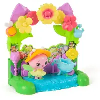 Gabby's Dollhouse DREAMWORKS : DER FILM - Queen Kitty Fees Kristall Garten Balkon, mit Spielfigur & Zubehör, Aktion/Abenteuer, 3 Jahr(e), Mehrfarbig