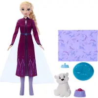 Disney Frozen Disney Die Eiskönigin Elsa-Modepuppe und Eisbärenjunges-Figur mit 4 Pflegezubehörteilen, Modepuppe, Weiblich, 3 Jahr(e), 304,8 mm, -1045000 g, Mehrfarbig
