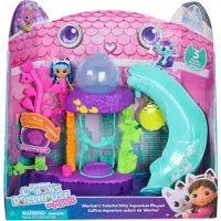 Gabby's Dollhouse Dreamworks : Der Film - Meerkätzchens buntes Aquarium Spielset mit Figuren und Puppenhaus Zubehör, für Kinder ab 3 Jahren, Aktion/Abenteuer, 3 Jahr(e), Mehrfarbig