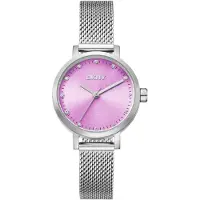 DKNY Damenuhr Quarzuhr silber / pink onesize Damen 30 DK1L037M0015, DK1L037M0025, DK1L037M0035