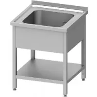 Stalgast Spültisch m. GB 700x700 - Becken m. AK