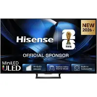 Hisense 55 '' U7DSE | ULED MiniLED Smart TV 4K 144 Hz, 139,7 cm (55"), 3840 x 2160 Pixel, ULED, Smart-TV, WLAN, Schwarz