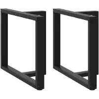 vidaXL Esstischbeine T-Form 2 Stk. Schwarz 90x35x(72-73) cm Stahl