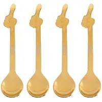 Bialetti Löffel 4 Stück, Goldfarbig, Materialtyp: Kunststoff