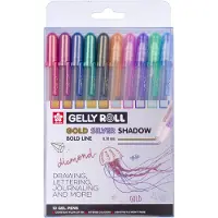 Sakura NEU! Gelly Roll Gold and Silver Shadow Outline 10er Set