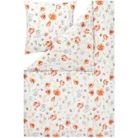 Estella Mako Interlock Jersey Bettwäsche Elysia mohn 155x220 cm + 80x80 cm