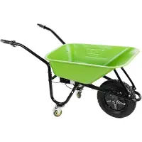Zipper ZI-EWB500LI, Elektrischer Gartenwagen, 3 Rad/Räder, Schwarz, Grün, 75 l, 150 kg, 27 kg