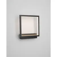 Nova Luce CORNICE LED Wandleuchte Schwarz 18W Warmweiss 21x6x25cm 9421751