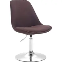 CLP Esszimmerstuhl Maverick Stoff drehbar und stufenlos verstellbar braun Gestell Farbe chrom