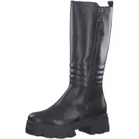 Marco Tozzi Damen Stiefel Biker Boot gesteppt Reißverschluss Plateau 2-25600-29, Größe:38 EU, Farbe:Schwarz