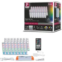 Paulmann LED-Streifen MaxLED 1000 Basisset 3m RGBW IP44 1000, dimmbar, chrom / silber, für Wohn- / Esszimmer, Kunststoff