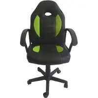 HTI Schreibtischstuhl Junior höhenverstellbar ergonomischer Drehstuhl Schwarz-Grün