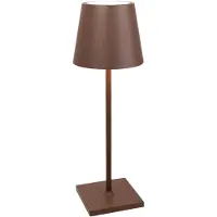Zafferano Poldina L Desk Corten LED-Tischleuchte, wiederaufladbar und dimmbar, mit einer Akkulaufzeit von bis zu 12 Stunden