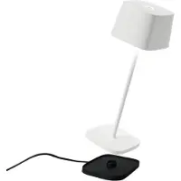 Zafferano Ofelia Pro Weiß Wiederaufladbare und dimmbare LED-Tischlampe - 2200-2700-3000K - 9h Maximalleistung