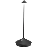 Zafferano Pina Pro LED-Tischleuchte, mattschwarz, wiederaufladbar und dimmbar, kabellos, Safran, 2200-2700-3000K, IP54, 12 Stunden Akkulaufzeit
