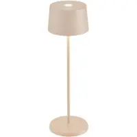 Zafferano Olivia Pro Sand LED-Tischleuchte, wiederaufladbar und dimmbar - 2200-2700-3000 K, 9 Stunden Leuchtdauer bei voller Leistung