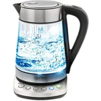 TZS First Austria Glaswasserkocher 1,7 L, mit Kalkfilter, 2200 Watt, Innenbeleuchtung, kabellos, Trockenkochschutz, 360° Grad Anschluss-Sockel