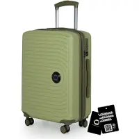 Hauptstadtkoffer Mitte - Handgepäck-Koffer + digitaler Gepäckanhänger Kofferschild, Kabinentrolley XL-Erweiterung Bordgepäck Hardcase Handkoffer Flugzeug Carry-On 55 L TSA,Kiwi