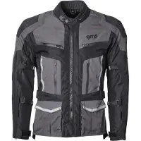 GMS Tigris wasserdichte Motorrad Textiljacke, schwarz/grau, M