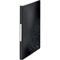 Leitz 46320095, Konventioneller Dateiordner, A4, Polypropylen (PP), Schwarz, Glänzend, 80 Blätter