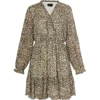 Faina Minikleid mit Leoprint Damen Hellbeige Mehrfarbig