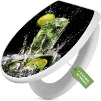 Banjado Toilettendeckel weiß mit Absenkautomatik und Motiv Brasilianischer Cocktail [TDW 10147]