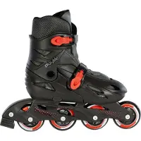 Playlife Inline Skates Riddler Black Cherry, größenverstellbar, Schwarz/Rot, für Kinder, ABEC 5 Kugellager, art. nr.: 880265