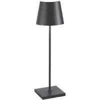 Zafferano Poldina Pro LED-Tischleuchte Dunkelgrau, wiederaufladbar & dimmbar, bis 12 h Akku, IP65 Außen