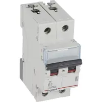 Legrand 404105 TX3 Leitungsschutzschalter B-Charakteristik, 1A, 2-polig, 10kA, 400VAC, 2TE