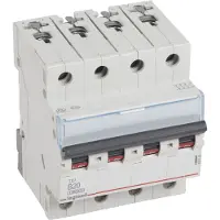 Legrand 404155 TX3 Leitungsschutzschalter B-Charakteristik, 20A, 4-polig, 10kA, 400VAC, 4TE