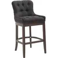 CLP Barhocker Lakewood Stoff, Antik dunkel | Farbe schwarz
