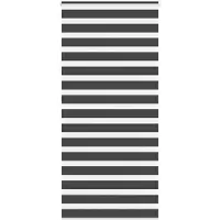 vidaXL Doppelrollo Schwarz 105x230 cm Stoffbreite 100,9 cm Polyester