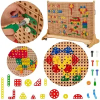 Masterkidz Set mit Blöcken mit geometrischen Formen für Stammwandpaneele, 260-tlg.