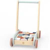 Speedy Monkey - Blockwagen mit 27 Blöcken - 35,5x25x41cm