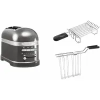KitchenAid Set 1, Toaster + Brötchenaufsatz Artisan 5KMT2204 Medallion Silber