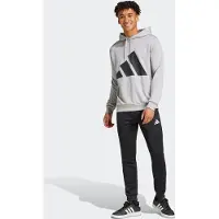 Adidas Trainingsanzug SPORTSWEAR "BIG LOGO HOODED", Herren, Gr. S, grau (medium grau heather), Obermaterial: 100% Polyester, Sportanzüge Trainingsanzug, zweiteiliges Set aus Hose und Hoodie