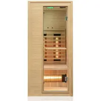 Dewello Infrarotkabine Infrarotsauna CALGARY 90cm x 90cm inkl. 4 Vollspektrumstrahler, Farblichtherapie, LED