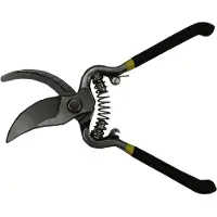 Jardinion Gartenschere Kohlenstoffstahl 20cm, Gartenwerkzeug Rosenschere Blumenschere Schwarz, Rebschere, Blumenschere
