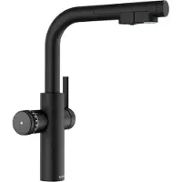 BLANCO Küchenarmatur mit Filterfunktion und Kochend heißes Wasser Wasserhahn mit Sprudel CHOICE ICONA-L schwarz matt 527