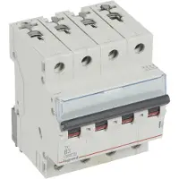 Legrand 403411 TX3 Leitungsschutzschalter B-Charakteristik, 3A, 4-polig, 6kA, 400VAC, 4TE